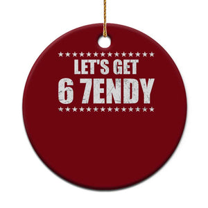 Lets Get Sendy 67 Six Seven Meme Alpha Slang Star Ceramic Ornament TS11 1pc Red Print Your Wear