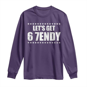 Lets Get Sendy 67 Six Seven Meme Alpha Slang Star Long Sleeve Shirt TS11 Purple Print Your Wear
