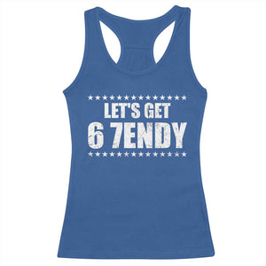 Lets Get Sendy 67 Six Seven Meme Alpha Slang Star Racerback Tank Top TS11 Royal Blue Print Your Wear