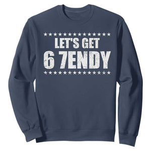 Lets Get Sendy 67 Six Seven Meme Alpha Slang Star Sweatshirt TS11 Navy Print Your Wear