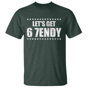 Lets Get Sendy 67 Six Seven Meme Alpha Slang Star T Shirt TS11 Dark Forest Green Print Your Wear