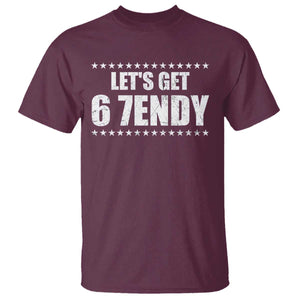 Lets Get Sendy 67 Six Seven Meme Alpha Slang Star T Shirt TS11 Maroon Print Your Wear