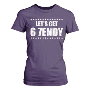 Lets Get Sendy 67 Six Seven Meme Alpha Slang Star T Shirt For Women TS11 Purple Print Your Wear