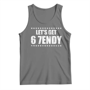 Lets Get Sendy 67 Six Seven Meme Alpha Slang Star Tank Top TS11 Black Heather Print Your Wear