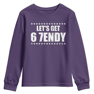 Lets Get Sendy 67 Six Seven Meme Alpha Slang Star Youth Sweatshirt TS11 Purple Print Your Wear