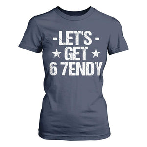Lets Get Sendy 67 Six Seven Meme Alpha Slang T Shirt For Women TS11 Navy Print Your Wear