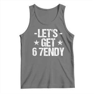 Lets Get Sendy 67 Six Seven Meme Alpha Slang Tank Top TS11 Black Heather Print Your Wear