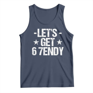 Lets Get Sendy 67 Six Seven Meme Alpha Slang Tank Top TS11 Navy Print Your Wear