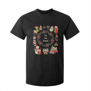 Retro Vintage Christmas T Shirt For Kid Tis The Season Santa Hat Xmas Wrealth TS11 Black Print Your Wear