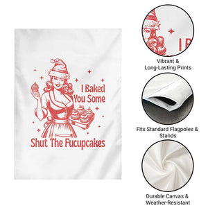 Funny Christmas Baking Garden Flag I Baked You Some Shut The Fucupcakes Vintage Santa Hat TS11 Print Your Wear