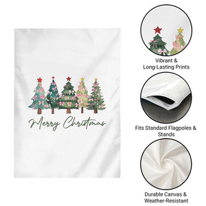 Merry Christmas Coquette Xmas Tree Garden Flag Cute Pink Bow TS11 Print Your Wear