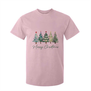 Merry Christmas Coquette Xmas Tree T Shirt For Kid Cute Pink Bow TS11 Light Pink Print Your Wear