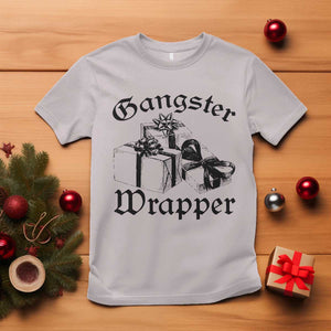 Funny Christmas T Shirt Gangster Wrapper Vintage Presents Gift TS11 Ice Gray Print Your Wear