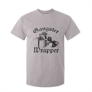 Funny Christmas T Shirt For Kid Gangster Wrapper Vintage Presents Gift TS11 Ice Gray Print Your Wear