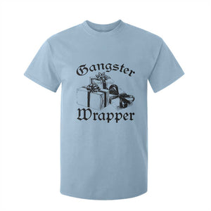 Funny Christmas T Shirt For Kid Gangster Wrapper Vintage Presents Gift TS11 Light Blue Print Your Wear