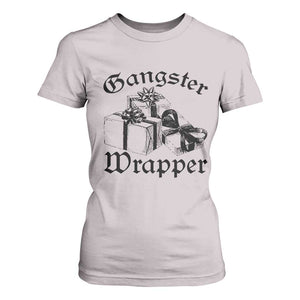 Funny Christmas T Shirt For Women Gangster Wrapper Vintage Presents Gift TS11 Ice Gray Print Your Wear