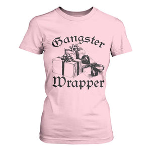 Funny Christmas T Shirt For Women Gangster Wrapper Vintage Presents Gift TS11 Light Pink Print Your Wear