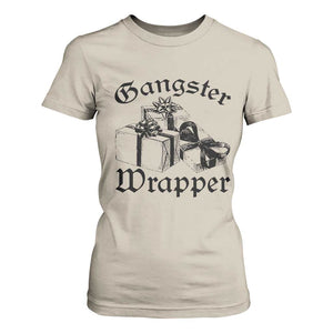 Funny Christmas T Shirt For Women Gangster Wrapper Vintage Presents Gift TS11 Sand Print Your Wear