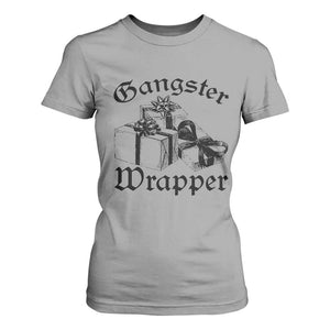 Funny Christmas T Shirt For Women Gangster Wrapper Vintage Presents Gift TS11 Sport Gray Print Your Wear