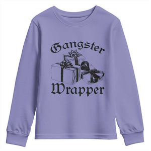 Funny Christmas Youth Sweatshirt Gangster Wrapper Vintage Presents Gift TS11 Violet Print Your Wear