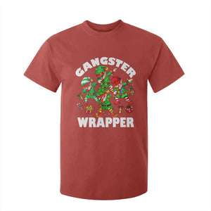 Funny Gangster Wrapper T Shirt For Kid Christmas Gangsta Elf Crew Presents TS11 Red Print Your Wear