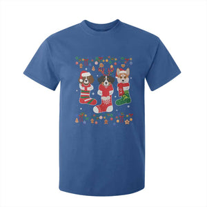 Funny Christmas Dog Owner T Shirt For Kid Socks Xmas Holiday TS11 Royal Blue Print Your Wear