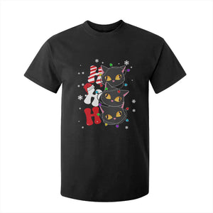Funny Christmas Black Cat Triple Ho T Shirt For Kid TS11 Black Print Your Wear