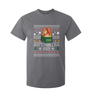 Funny Christmas Lil Dumpster Fire T Shirt For Kid It Is Finally Over 2025 TS11 Charcoal Print Your Wear