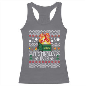 Funny Christmas Lil Dumpster Fire Racerback Tank Top It Is Finally Over 2025 TS11 Charcoal Print Your Wear