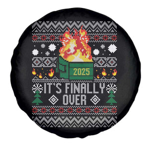 Funny Christmas Lil Dumpster Fire Spare Tire Cover It Is Finally Over 2025 TS11 Print Your Wear