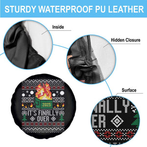 Funny Christmas Lil Dumpster Fire Spare Tire Cover It Is Finally Over 2025 TS11 Print Your Wear