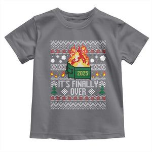Funny Christmas Lil Dumpster Fire Toddler T Shirt It Is Finally Over 2025 TS11 Charcoal Print Your Wear