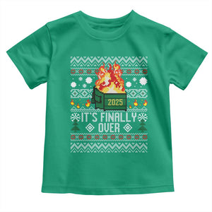 Funny Christmas Lil Dumpster Fire Toddler T Shirt It Is Finally Over 2025 TS11 Irish Green Print Your Wear