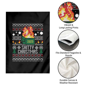 Funny Xmas Lil Dumpster Fire Garden Flag Shitty Christmas Festive Holiday TS11 Print Your Wear
