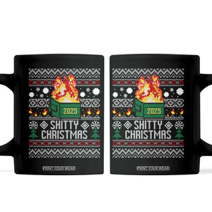 Funny Xmas Lil Dumpster Fire Coffee Mug Shitty Christmas Festive Holiday TS11 Black Print Your Wear