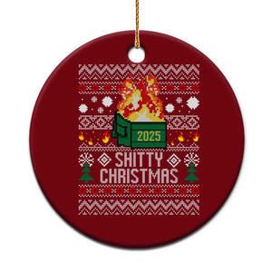 Funny Xmas Lil Dumpster Fire Ceramic Ornament Shitty Christmas Festive Holiday TS11 1pc Red Print Your Wear