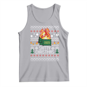Funny Xmas Lil Dumpster Fire Tank Top Shitty Christmas Festive Holiday - Print Your Wear