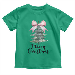 Funny Coquette Merry Christmas Toddler T Shirt Pink Bow Xmas Tree TS11 Irish Green Print Your Wear