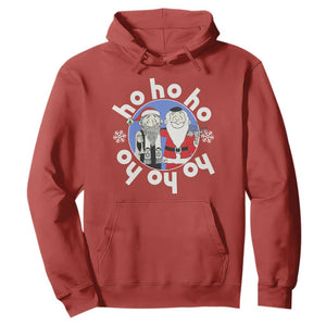 Funny Christmas Hanukkah Hoodie Triple Ho Yo Santa Hebrew Snowflake Menorah TS11 Red Print Your Wear