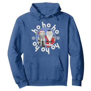Funny Christmas Hanukkah Hoodie Triple Ho Yo Santa Hebrew Snowflake Menorah TS11 Royal Blue Print Your Wear