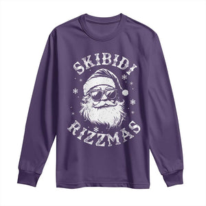 Funny Skibidi Rizzmas Christmas Long Sleeve Shirt Vintage Sigmas Charisma Rizz Cool Santa TS11 Purple Print Your Wear