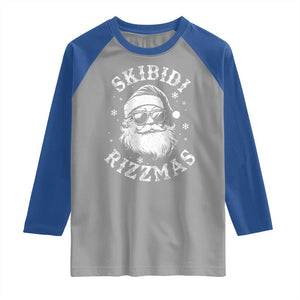 Funny Skibidi Rizzmas Christmas Raglan Shirt Vintage Sigmas Charisma Rizz Cool Santa TS11 Sport Gray Royal Print Your Wear