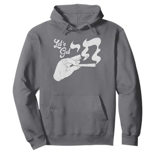 Funny Hebrew Hoodie Let's Get Chai Jewish Vintage Cigarette TS11 Charcoal Print Your Wear