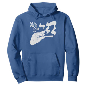 Funny Hebrew Hoodie Let's Get Chai Jewish Vintage Cigarette TS11 Royal Blue Print Your Wear