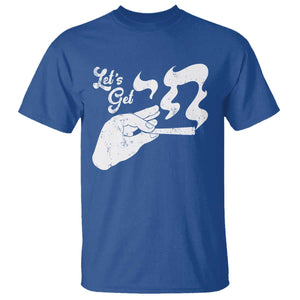 Funny Hebrew T Shirt Let's Get Chai Jewish Vintage Cigarette TS11 Royal Blue Print Your Wear