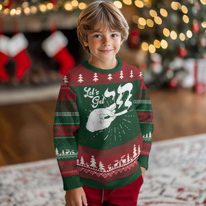 Funny Hebrew Ugly Christmas Sweater Let's Get Chai Jewish Vintage Cigarette TS11 Christmas Print Your Wear