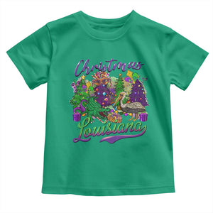 Christmas Cajun Louisiana Saint Symbol Alligator Pelican Xmas Tree Toddler T Shirt TS11 Irish Green Print Your Wear