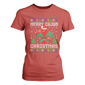 Merry Cajun Louisiana Christmas Santa Saint Symbol Crawfish T Shirt For Women TS11 Red Print Your Wear