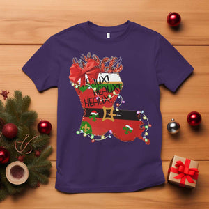 Funny Christmas Cajun T Shirt Triple Heaux Santa Louisiana Map Crawfish TS11 Purple Print Your Wear