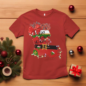 Funny Christmas Cajun T Shirt Triple Heaux Santa Louisiana Map Crawfish TS11 Red Print Your Wear